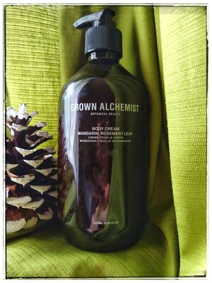 grown alchemist body cream in mandarin rosemary leaf