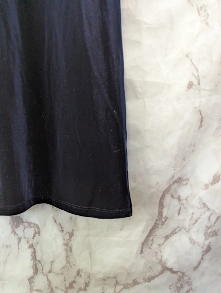 Vestido Vintage Mujer Pequeño 6 Años 90 Y2K Terciopelo Llamas Cuello Cuadrado Largo Midi Maxi  Foto 4 de 4