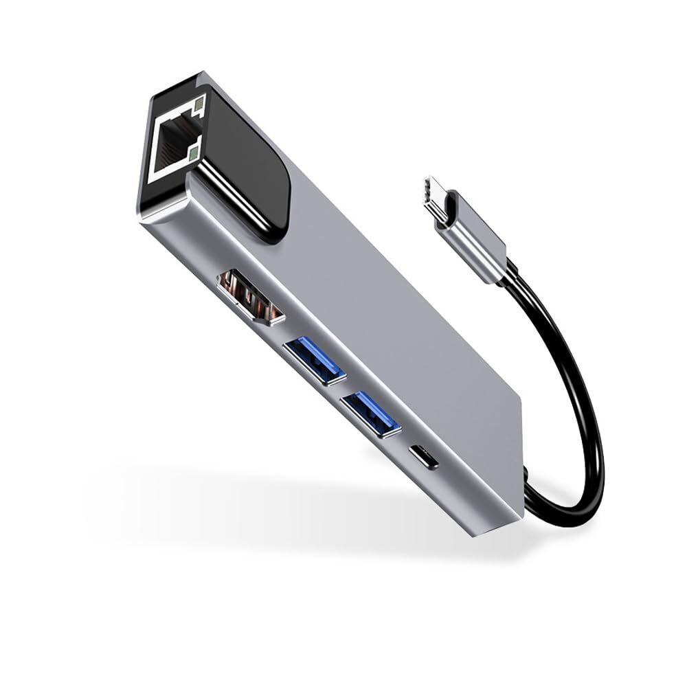 5-in-1 USB C Hub with Ethernet 1000Mbps 4K HDMI & USB Ports