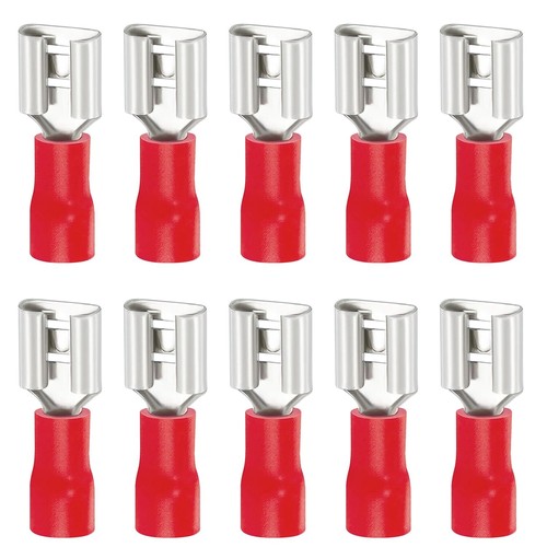50/200pcs Insulated Spade Electrical Wire Connectors Crimp Terminals Male/Female - Picture 21 of 32