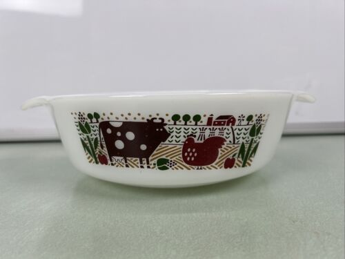 Anchor Hocking Country Love Pan Rodger Johnson 1981 11" piatto casseruola da forno - Foto 2 di 7