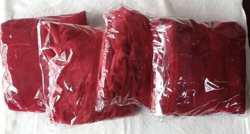 Set Of 4 Red Velvet Seat / Chair Covers 18 x 18" Seat / 20 x 18" Back - Picture 2 of 2