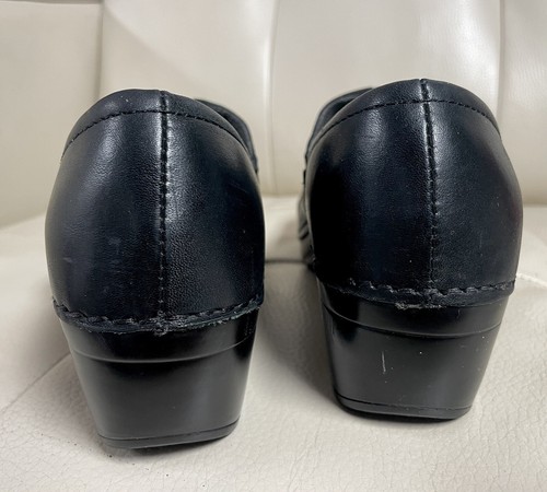 Dansko Solstice Clogs Shoes Black Leather Comfy Side Button EU 38-USA 7.5-8 EUC - Picture 5 of 15