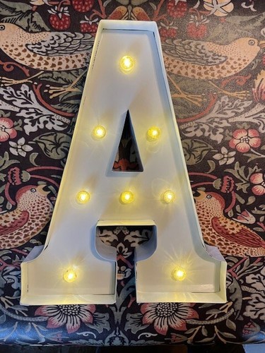 Sale of LED Carnival Circus Light Up Metal White Wedding ~33 cm. Letters - Picture 18 of 33
