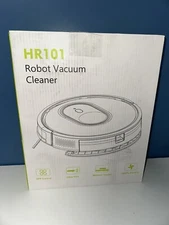 HR101 Black Cordless Battery Operated Smart Robotic Vacuum Cleaner Black  
