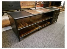 MOBILE PORTA TV DESIGN VINTAGE INDUSTRIALE SHABBY CHIC ETNICO FERRO LEGNO CASA