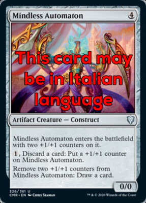 MTG 4x MINDLESS AUTOMAT EXC - AUTOMATIK - CMR - MAGIC