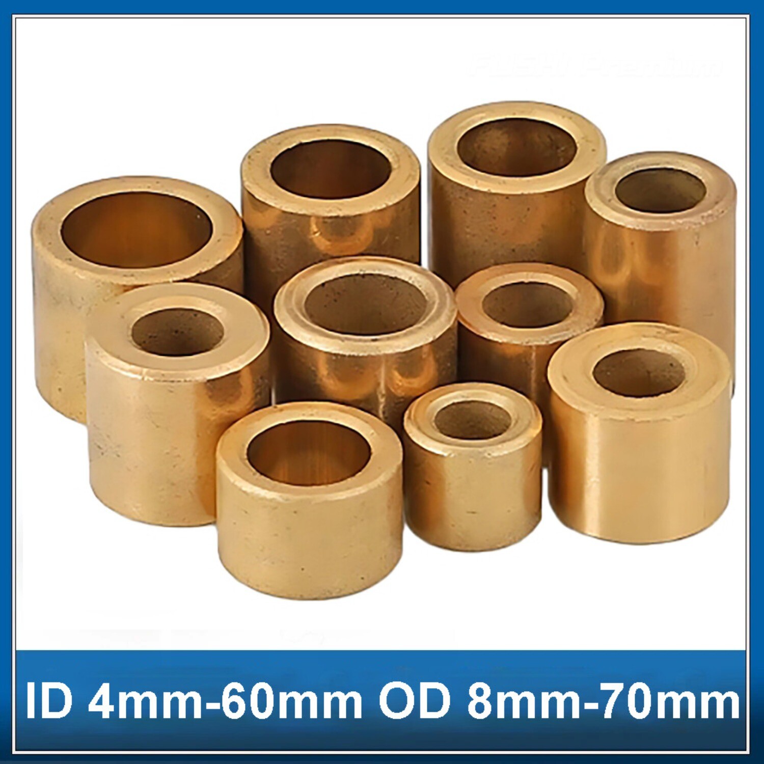 Metric Oilite Bushing ID 4mm-60mm Copper Self Lubricating Bearing Bushing Sleeve