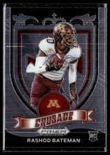 2021 Panini Prizm Draft Picks Rashod Bateman Crusade RC #166 Golden Gophers