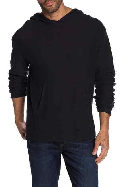 Weatherproof Hooded Knit Long Sleeve Pullover Sweater, Navy, Sz M