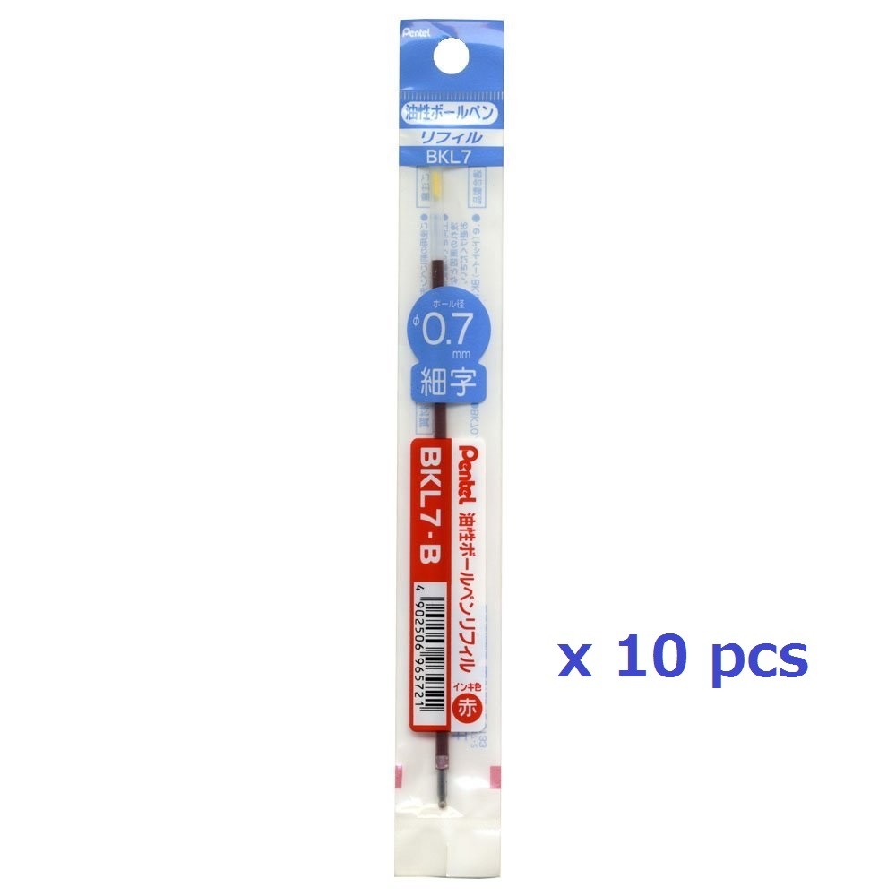 PENTEL BKL7 Refill 0.7mm Red ink For BK127 Ballpoint Pen10 pcs SET eBay