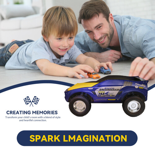 Unlimited Speed Jeep Bed for Kids w/Lights,Child Bedroom Bed Frame,Twin Size - Picture 36 of 42