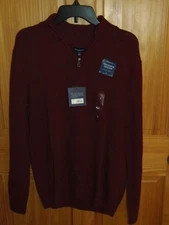 CROFT & BARROW - MEN - SWEATER - MOCKNECK - BRICK RED - SIZE LG   (BBLK-53-10)