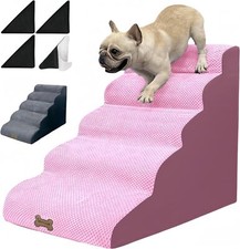 Dog Stairs for Small Dogs to High Beds, 5 Steps 24 Inch Dog Pet Ramp Stairs for