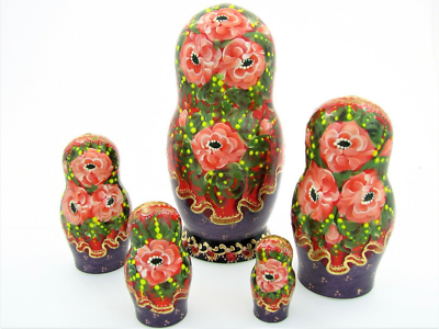 TEMPSA Lot de 10 Poupée Russe Matryoshka Peint Fait Main en Bois Jouet Fille Femme Gigognes