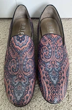 Naif Paisley Leather Loafers EU 44 US 11 Made ITALY