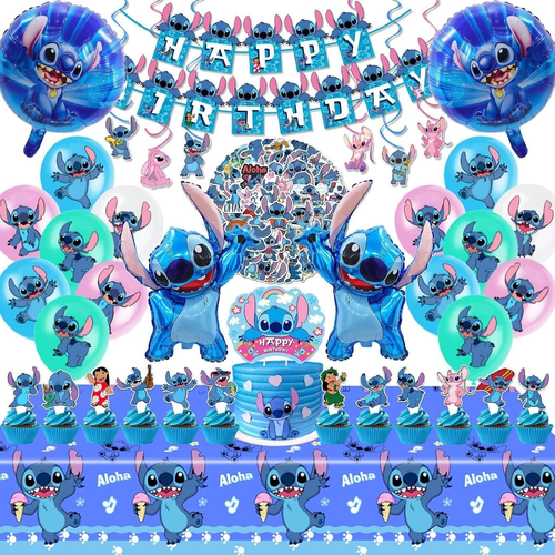 Stitch Party Supplies, 103PCS Birthday Decorations Set Include Banner, Balloons, - Picture 5 of 12