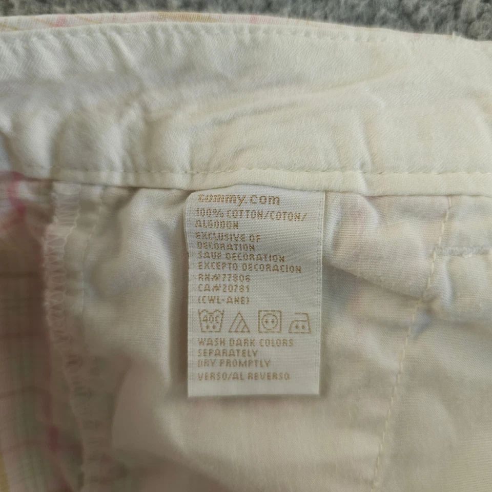 Шорты женские Tommy Hilfiger 10 розовые клетчатые с манжетами карман с клапаном заниженной талией китайские - Изображение 4 из 4