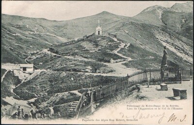 Pilgerfahrt N-D de La SALETTE 38 Erscheinung Col de l'Homme Postkarte geschrieben Durand 1903