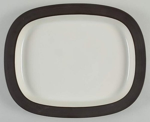 Jens Quistgaard for Dansk Flamestone Smooth Brown Platter 14"