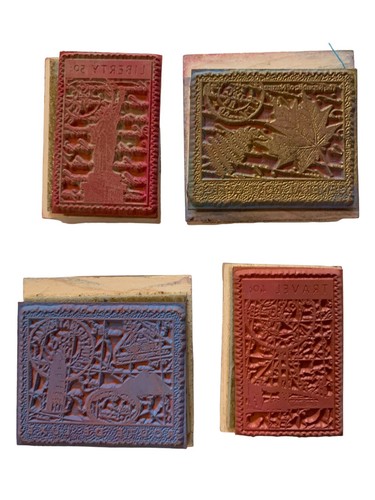 Álbumes de recortes estampillas en bloque de madera tema relacionado con viajes 7 bloques álbum de recortes arte - Imagen 5 de 5