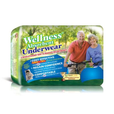 Wellness Absorbent Underwear - Size XL 40''-60'' - 12 Count