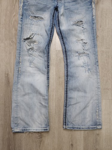 Jean homme Rock Revival Canis bootcut bleu denim 34x30 boucle - Photo 4 sur 16