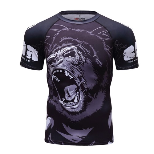 Popular Anime Surf Clothing BJJ MMA Cartoon Rash Guard Diving T-Shirt GYM Top - Imagen 26 de 27