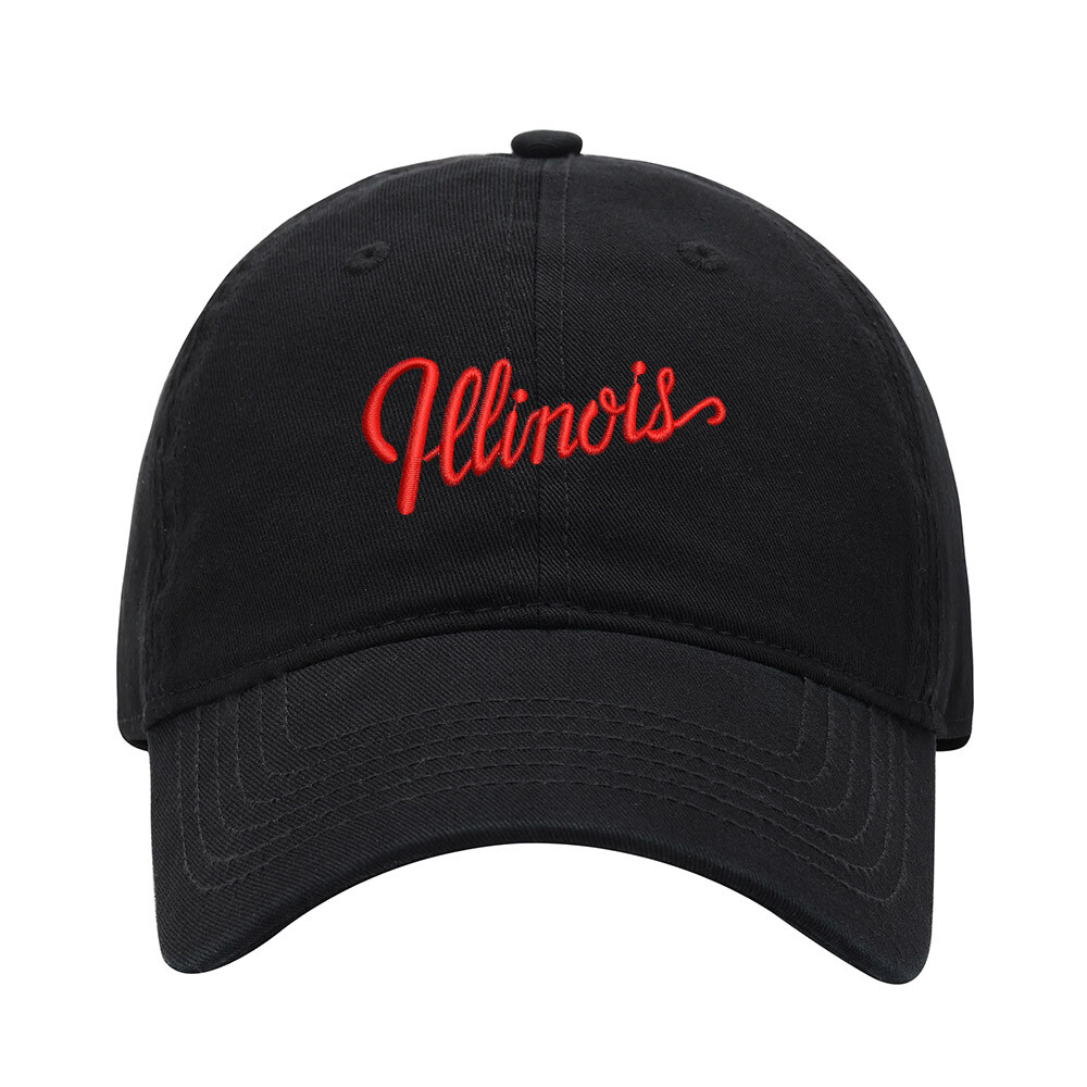 Baseball Cap Men IL Illinois Embroidered Washed Cotton Dad Hat Baseball Caps