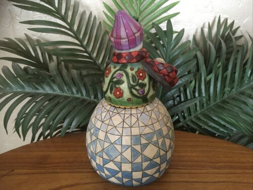 Jim Shore Heartwood Creek ‘’Ready To Roll’’ Snowman w/Basket Christmas Figurine - Picture 6 of 17