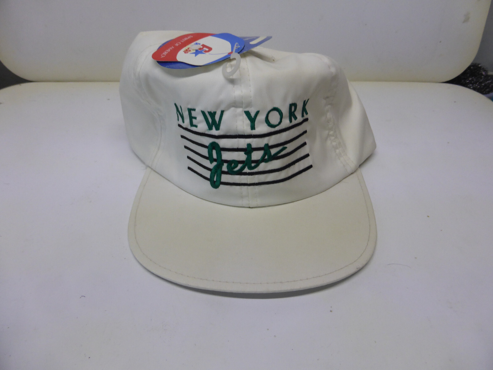 Casquette New York Jets vintage verte Am'Cap ajustable style baseball pour fan NFL