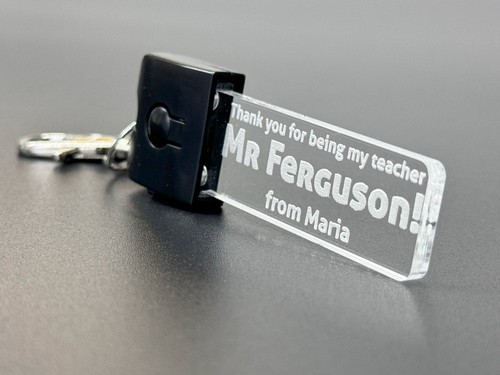 Custom Personalised Keyring-LED Light-7 Colours-Keychain-Teacher-Student-School - Afbeelding 10 van 16