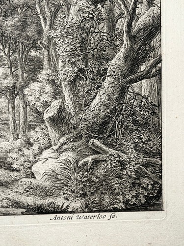 Paysan avec une Pelle GRAVURE Antonie Waterloo ANTHONIE WATERLO XVII° - Picture 3 of 3