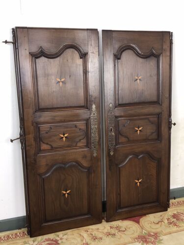 Antique French Carved Armoire Doors Architectural Salvage Design Reclaimed - Picture 5 of 20