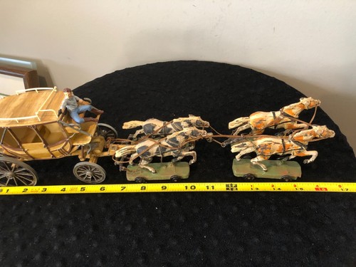 Elastolin Wild West Postkutsche mit 4 Pferden 1 Figur Germany Pre WWII Composite - Bild 16 von 21