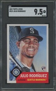 2022 Topps Living Julio Rodriguez Rookie RC #515 SGC 9.5 Seattle Mariners