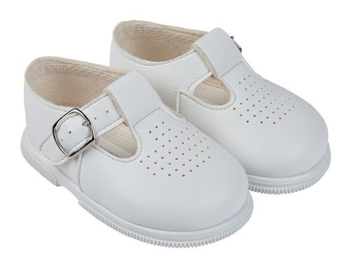 BAYPODS BOYS PUNCH DETAIL T-BAR SHOES IN FOUR COLOR SKY/WHITE/NAVY/BLACK/BEIGE - Picture 3 of 6