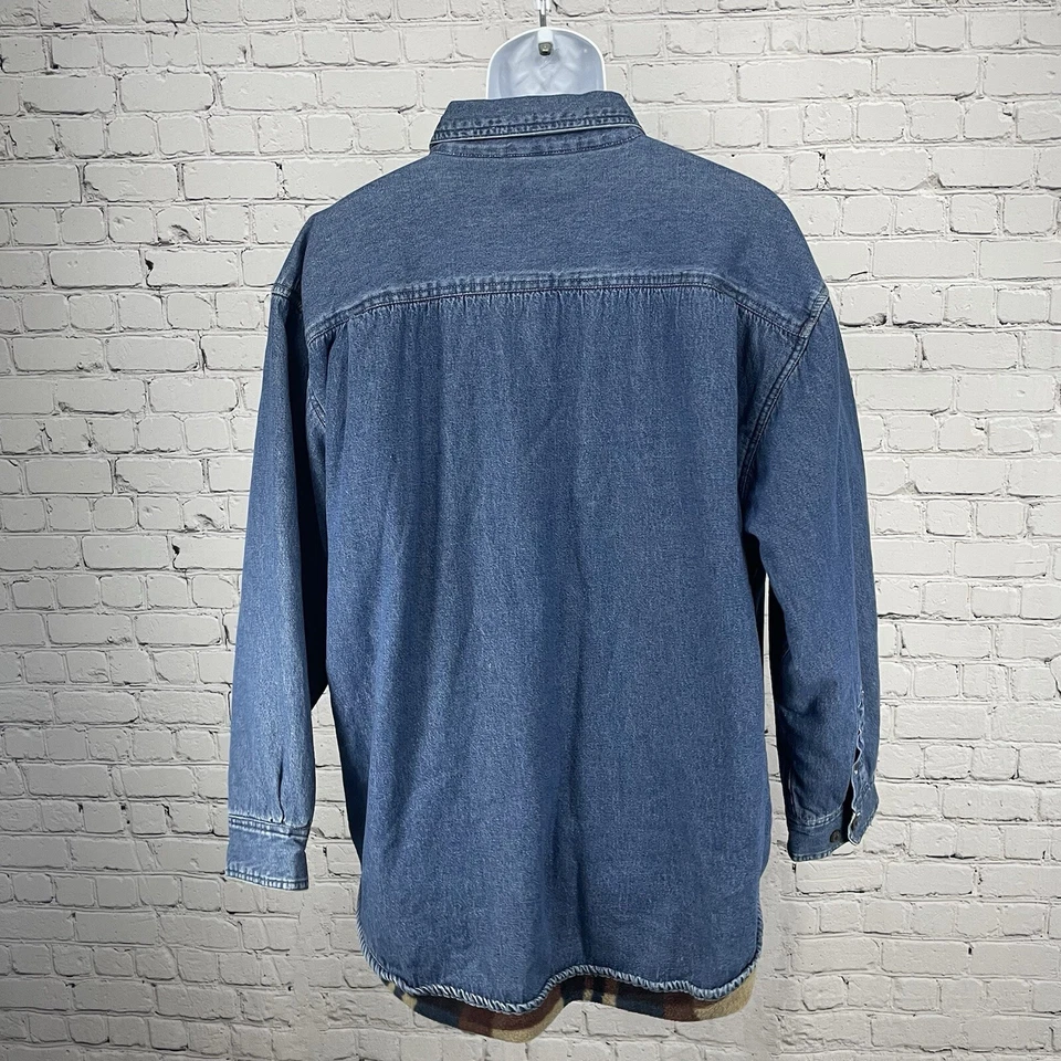 Chaqueta de mezclilla con botones forrada de lana Consensus bolsillos talla XXL Foto 2 de 4