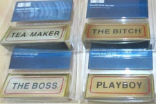 Boyz Toys Novelty Desk Top Sign - The Boss / Teamaker / The Bitch / The Pimp etc