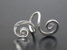 DESIGNER ABSTRACT FREE FORM STERLING SILVER RING sz 7 / 7.3 g