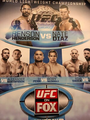 Nate Diaz vs Benson Henderson UFC Event Poster 24X18 | eBay
