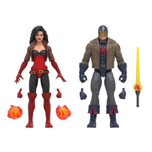 	Marvel Legends Series Avengers 60 Aniversario Caballero Negro y Marvel's Sers...