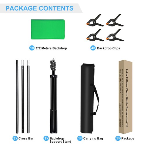 ✅SET FOTOGRAFICO SFONDO VERDE 2X2 METRI FONDALE STUDIO SFONDO SUPPORTO VIDEO✅ - Foto 8 di 8