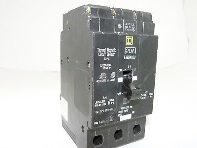 Square D EGB34020 Circuit Breaker 480 V 20 Amp 3 P