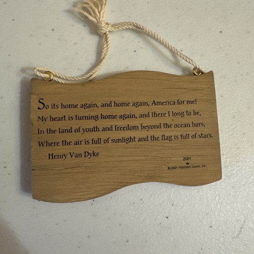 2001 Hallmark Keepsake "America for Me" American Flag Ornament - Picture 4 of 4
