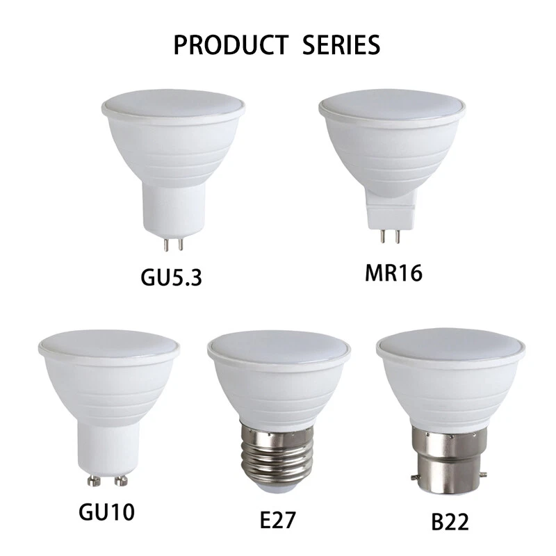 7W GU10 MR16 GU5.3 E27 B22 Dimmable 120 Degree LED Spotlight Bulbs Lamps AC 220V - Image 4 of 4