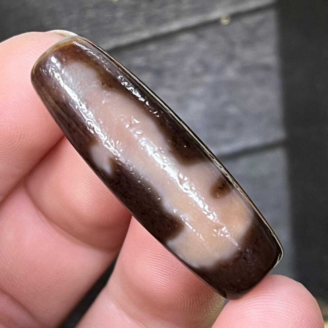 タイガーアゲート Pure Tibetan Buddhism Agate Tiger Teeth Totem Dzi Bead