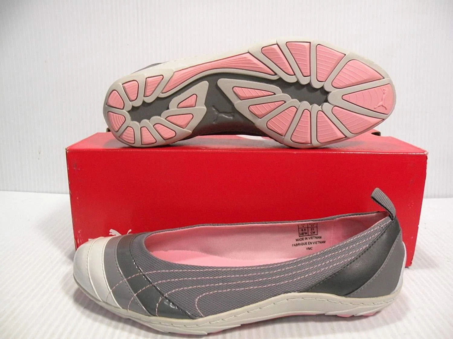 PUMA GINZA DORI SNEAKER BASSE SCARPE SPORTIVE DONNA GRIGIO BIANCO ROSA TAGLIA 6 5 NUOVE