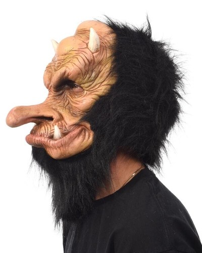 Zagone Studios "Teddy The Troll" Latex Face Mask W/ Attached Faux Fur Back - Picture 3 of 3