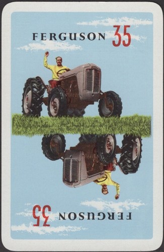 Tarjetas de juego Antigua Tarjeta Única * FERGUSON 35 TRACTOR Publicidad AGRICULTURA - Imagen 2 de 3